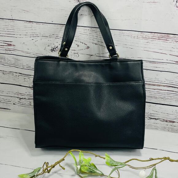 JUICY COUTURE Black Satchel Style Purse with Lock and Key - Picture 5 of 13